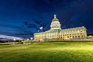 Capitol Prints: Utah State Capitol in Salt Lake City at Night