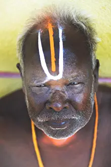 Tamil Nadu Prints: A Vaishnavite Brahmin wearing a Urdhva Pundra tilak on his forehead