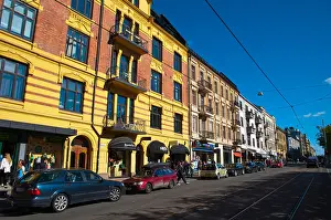 Neighbourhood Prints: Valkyriegata street Majorstuen district Oslo Norway Europe