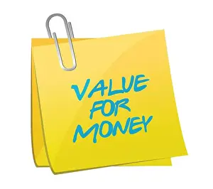 Guarantee Prints: Value for money post message illustration design over a white background