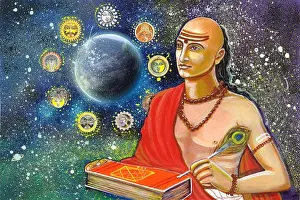 Varahamihira painting Varaha Mihira ancient Indian astrologer, astronomer, polymath, India