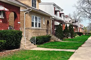 Lawns Prints: A variety of bungalow-styled homes are typical to Chicago's Edison Park neighborhood