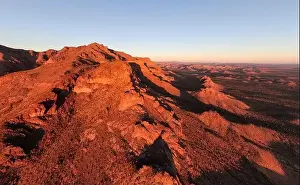 various drone images of the superstition mountains in gold canyon Arizona taken at different times of the day