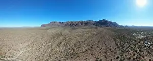 Superstition Prints: various drone images of the superstition mountains in gold canyon Arizona taken at different times of the day
