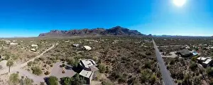 Superstition Prints: various drone images of the superstition mountains in gold canyon Arizona taken at different times of the day