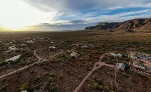 Superstition Prints: various drone images of the superstition mountains in gold canyon Arizona taken at different times of the day