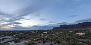Superstition Prints: various drone images of the superstition mountains in gold canyon Arizona taken at different times of the day