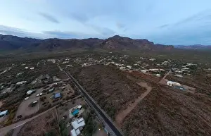 Superstition Prints: various drone images of the superstition mountains in gold canyon Arizona taken at different times of the day