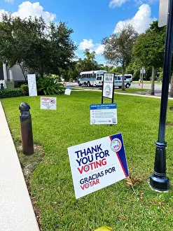 Franchise Prints: Various signs outside a community center in Greenacres