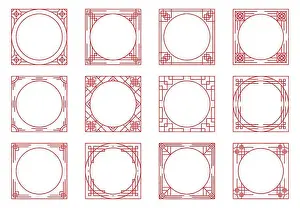 Various vector Chinese frame set
