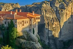Images Dated 5th September 2017: Varlaam Monastery at sunset time, Meteora, Greece
