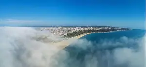 Varna, Bulgaria cityscape, aerial drone view over the city skyline