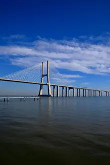 Suspension Prints: The Vasco da Gama Bridge is a cable-stayed bridge flanked by viaducts