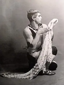 Set Design Prints: Vaslav Nijinsky in the Ballet The Afternoon of a Faun by C