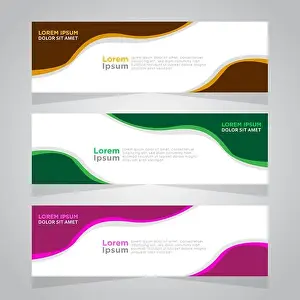 Web Banner Prints: Vector abstract design web banner template
