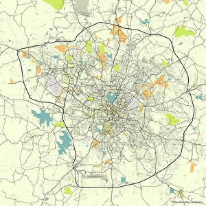 Hyderabad Prints: Vector city map of Hyderabad, Telangana, India