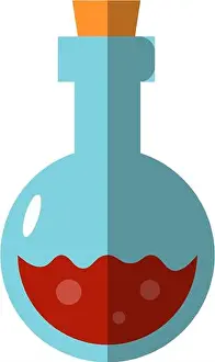 Wizard Prints: Vector flat magic bottle illustration