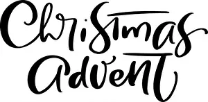 Noel Prints: Vector handwritten calligraphic lettering text Christmas Advent