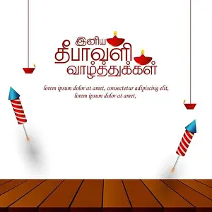 Deepawali Prints: Vector illustration of burning diya and firecracker on Happy Diwali Holiday backgrounds for light festival of India