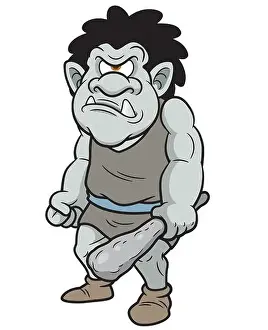 Primeval Prints: Vector illustration of Giant Cartoon