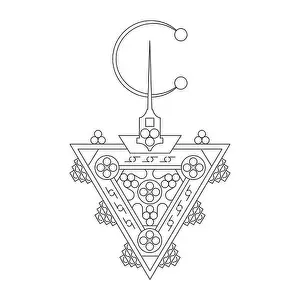 Berber Prints: Vector Illustration Of Tazerzit. The Berber Jewelery Symbol. Amazigh Culture Fibula