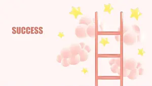 Aspiration Prints: Vector of a ladder leading to career success