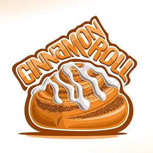 Vanilla Prints: Vector logo for danish Cinnamon Roll