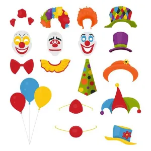 Photo Booth Prints: Vector Party Birthday or 1th april - Fools Day - photo booth props