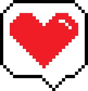 Click Prints: Vector pixel heart icon