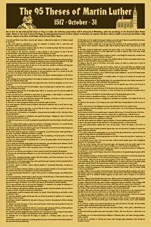 Goose Prints: Vector poster - 95 Theses of the Reformation of the Church by Martin Luther