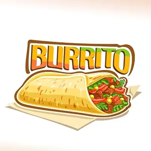 Fastfood Prints: Vector poster for Mexican Burrito