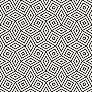 Repeating Prints: Vector seamless geometric pattern. Contemporary stylish tiles. Polygonal linear grid