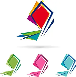 Beautician Prints: Vector signs abstract geometric butterfly