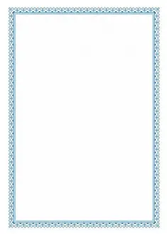 Diploma Prints: Vector simple blue frame Border with protective mesh for diploma, certificate