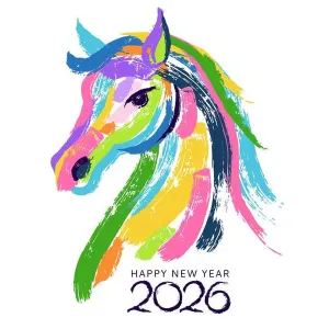 Graphic Vector Vectors Prints: Vector vibrant watercolor horse head