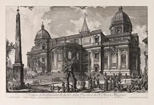 Romes Prints: Veduta della Facciata di dietro della Basilica di S