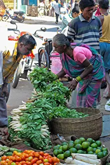 West Bengal Prints: Vegitable market in Bholpur, West Bengal