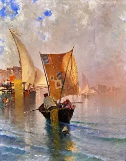 Gallery Prints: Vela latina - olio su tela - Edoardo Dalbono - 1912 - Piacenza, Galleria Ricci Oddi