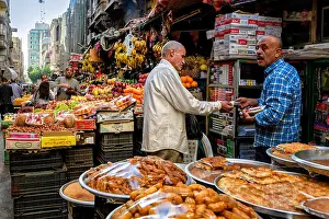 Cairo Prints: Vendors in El tawfikia market, a street market in the new part of downtown Cairo