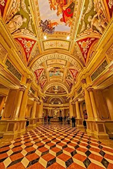The Venetian Las Vegas Hall II - Ceiling art and architectural details at the Venetian Hotel and Casino in Las Vegas
