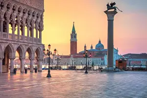 Venice. Cityscape image of St. Mark's square in Venice during sunrise