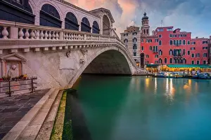Venice. Cityscape image of Venice with famous Rialto Bridge and Grand Canal