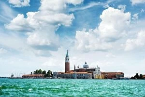 Images Dated 8th August 2014: Venice, Italy. The island of San Giorgio Maggiore and the eponymous Cathedra