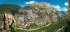 Verdon, France. Landscape of the Gorges Du Verdon in south-eastern France. Provence-Alpes-Cote d'Azur