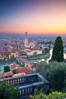 Verona, Italy. Cityscape image of Verona, Italy during sunset