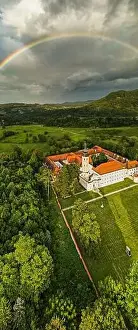 Cistercian Prints: Vertical Panorama of Cistercian Monastery Kostanjevica na Krki
