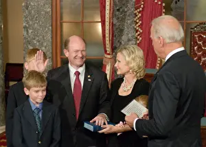 2009 Prints: Vice President Joe Biden performs a ceremonial swearing-in of Sen