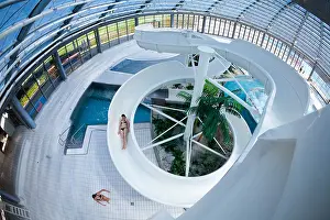 Domed Prints: The Vichy - Val d'Allier public swimming pool waterslide (France)