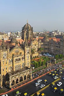 Dinodia Prints: Victoria Terminus VT now Chhatrapati Shivaji Terminus CST railway station