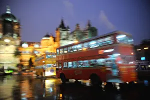 Bombay Prints: Victoria terminus vt now chhatrapati shivaji terminus cst railway station ; Bombay Mumbai ; Maharashtra ; India